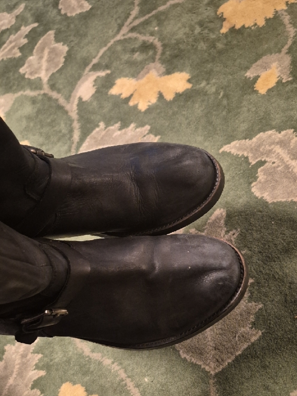 Diesel Black Leather Pull-On Engineer Boots - Picture 4 of 12